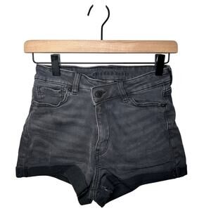 American Eagle Black Jean Shorts size 0